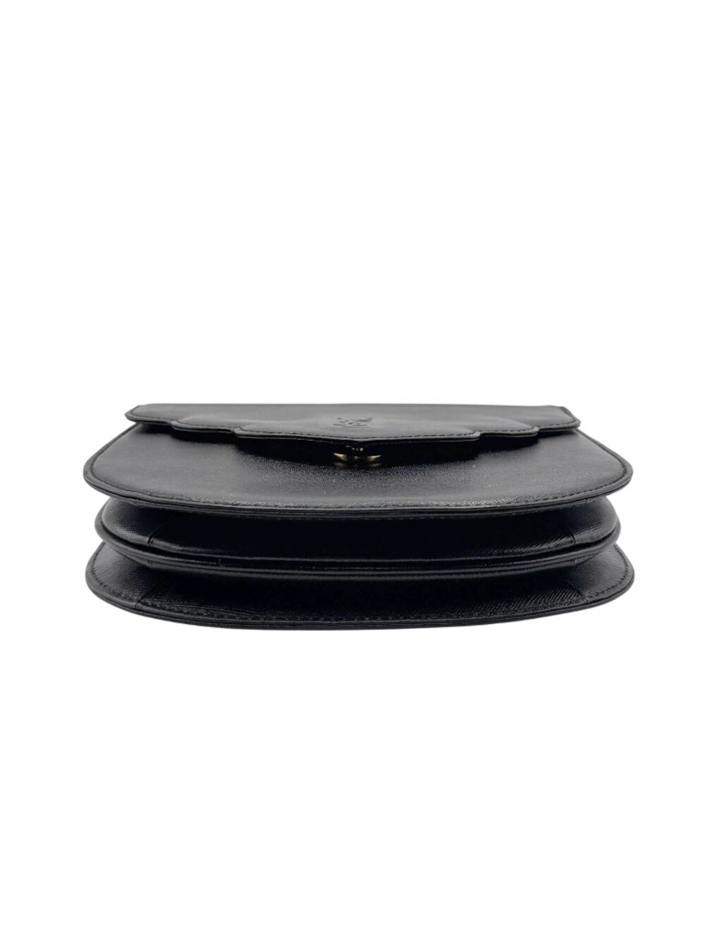 YVES SAINT LAURENT Vintage Saffiano Black Leather Crossbody & Clutch - Picture 3 of 9